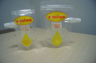 Jelas Stand Up Kuning Spout Pouch Kemasan Reusable untuk Liquid Packaging