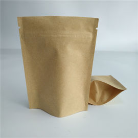 Standing Up kantong kantong kertas disesuaikan Ziplock Multi - ukuran untuk kacang - kacangan buah kering