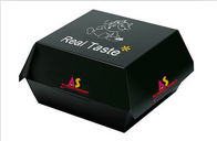 Custom Made Matte Black Paper Box Kemasan Makanan Cepat Saji untuk Restoran