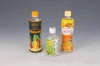 Desain Disesuaikan PVC Panas Menyusut Lengan Label Untuk Kemasan Botol Air Jus