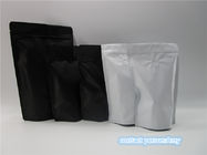 Foil berbaris kantong kopi plastik dengan katup degassing untuk kemasan bubuk kopi 250g dengan resleting