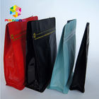 Matt Black Coffee Bag Dengan Valve Wholesale Block Bottom Coffee Bag / Flat Bottom Bag Untuk 12oz 250g Biji Kopi