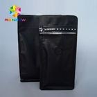 Matt Black Coffee Bag Dengan Valve Wholesale Block Bottom Coffee Bag / Flat Bottom Bag Untuk 12oz 250g Biji Kopi