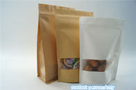 Ziplock White Kraft Paper Snack Bag Packaging Ramah Lingkungan