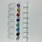 Botol Pil Plastik Berwarna-warni Metal Cap Kapsul Kontainer Ukiran Kerajinan Bahan ABS
