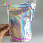 Reusable berdiri kantong foil holografik tanpa mencetak untuk kemasan kosmetik atau garam
