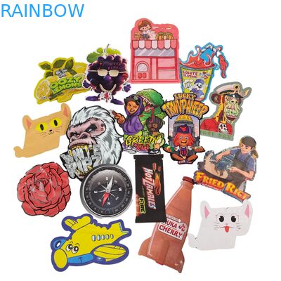 Kantong Mylar 3.5g yang Dapat Dimakan Ziplock Permen Berbentuk Khusus Herbal Biskuit Gummy Kemasan