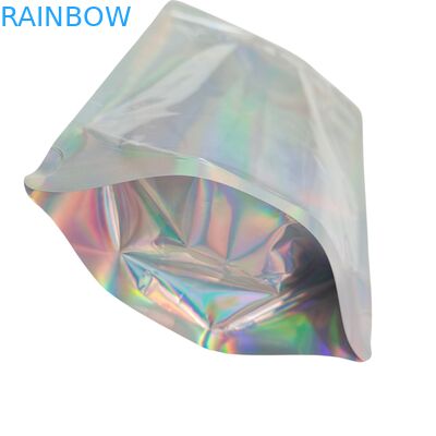 Kantong Foil Warna Holografik yang Disesuaikan dengan Fungsi Anti Bau dan Dapat Disegel Ulang