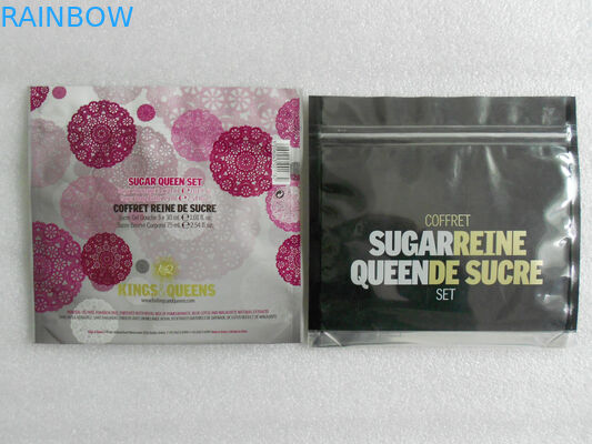 PET / AL / PE, OPP / AL / PE Kemasan Kosmetik Tas dengan Tear Notch, Zip Lock