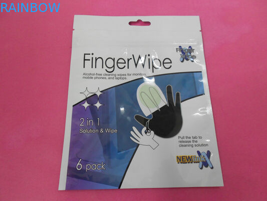 Tas Kemasan Kosmetik PET / AL / PE Tanpa Kebocoran dengan Lubang Gantung Untuk Tisu Wajah