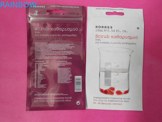 Kemasan tas kosmetik datar disesuaikan dengan PET / AL / PE, OPP / AL / PE