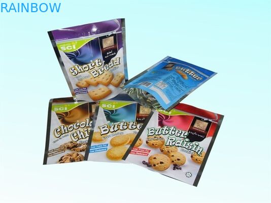 Flat / Stand up Foil Bag Packaging PPET / AL / PE untuk Snack Packaging