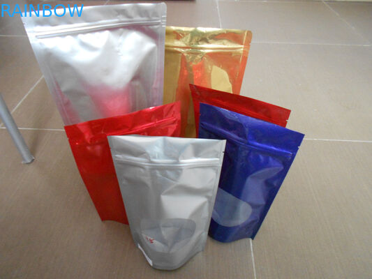Kemasan Tas Makanan Ringan Kustom, BOPP / LDPE Stand up Ziplock Mylar Food Bags