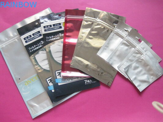 120 mic Kemasan Tiga Sisi Sealed Snack Bag dengan Zip Top dengan Gravure Trap Printed