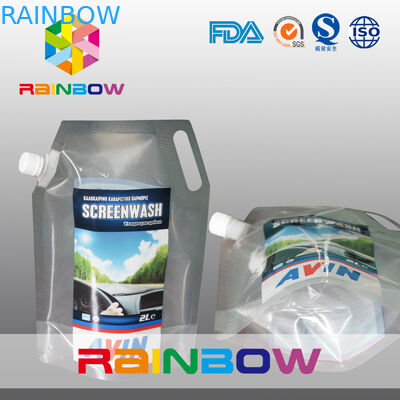 3L Air bukti Transparan atau Pencetakan Stand up Spout Pouch Liquid bottle Bag