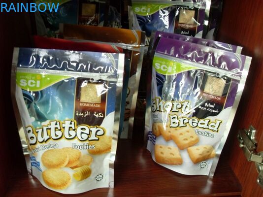 130mic PET / AL / NY / PE Stand up Bottom Gusset Bags