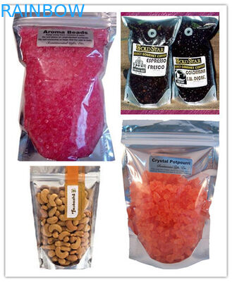 Clear Front dan Foil Back Stand up Bags dengan PET / AL / NY / PE