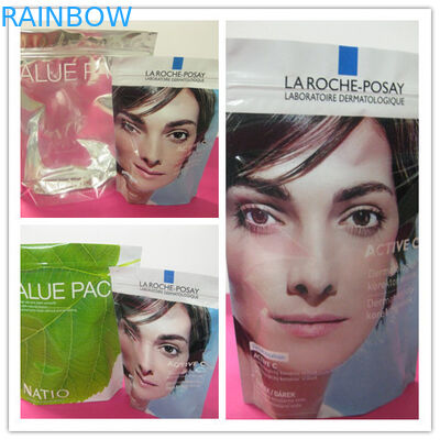 130mic PET / AL / NY / PE Berdiri di Bawah Tas Buhul untuk Comstic