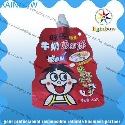 Kemasan Kantong Plastik Stand Up Spout Biodegradable Untuk Susu