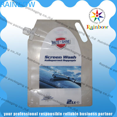 Jelas Pet Spout Pouch Kemasan Dengan Tunggu Lubang Untuk Soft Drinks