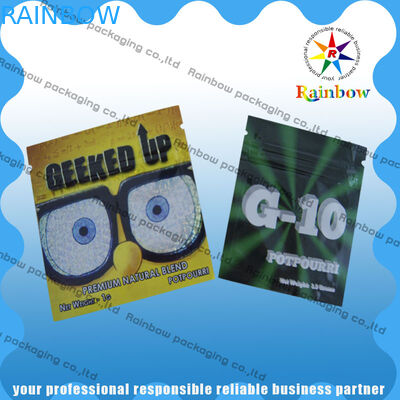 Down2earth / Geeked Up / Diablo Emas Herbal Dupa Zip Plastik Tas Bukti Kelembaban