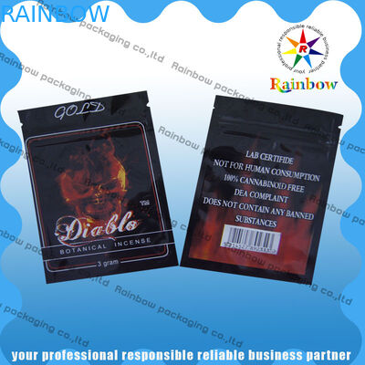 Down2earth / Geeked Up / Diablo Emas Herbal Dupa Zip Plastik Tas Bukti Kelembaban