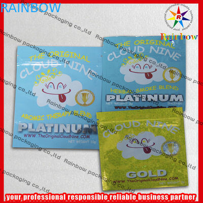Cloud 9 Herbal Incense Zip Kantong Plastik Dengan Ritsleting Untuk Rumah