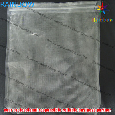 Tas Penyimpanan Vakum Segel Timbul PET Dengan Kunci Zip Untuk Kue