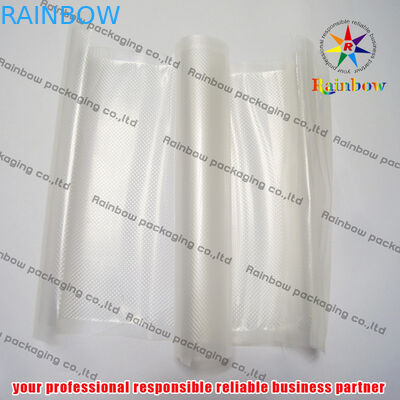 Tas Penyimpanan Vakum Segel Timbul PET Dengan Kunci Zip Untuk Kue