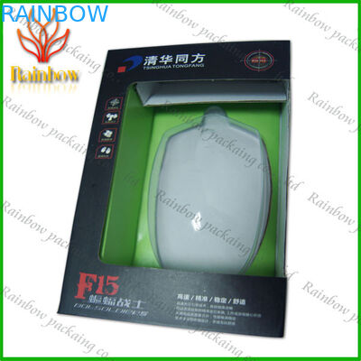 Kotak Kertas Kemasan Dengan Jendela Plastik Transperent Untuk Mulut / Electics