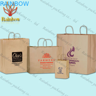 Tas Belanja Kertas Handmade Daur Ulang Kustom Mewah Dicetak Halus