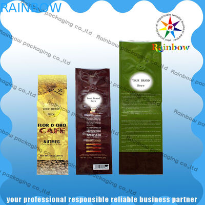 PET / AL / PE Bahan Colourful Stand Up Tea Pouch Packaging Dengan Side Gusset