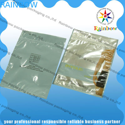 Laminasi Anti Static Bag Aluminium Foil Disesuaikan Dengan Ziplock