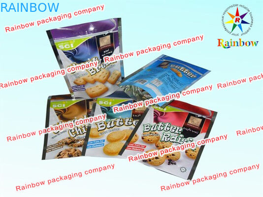 Plastik Soft Printed Laminated Pouch Kemasan, Cookie Reclosable Kemasan Bag