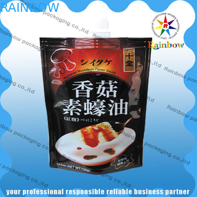 Kantong Makanan Pencetakan Berwarna Tiga Disegel Kemasan Plastik Food Grade Untuk Makanan Ringan / Rempah-Rempah