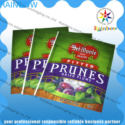 Kantong Makanan Pencetakan Berwarna Tiga Disegel Kemasan Plastik Food Grade Untuk Makanan Ringan / Rempah-Rempah