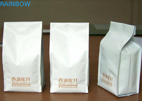 Kantung Kemasan Teh Segel Keramik Quad Stand Up Side Gusset