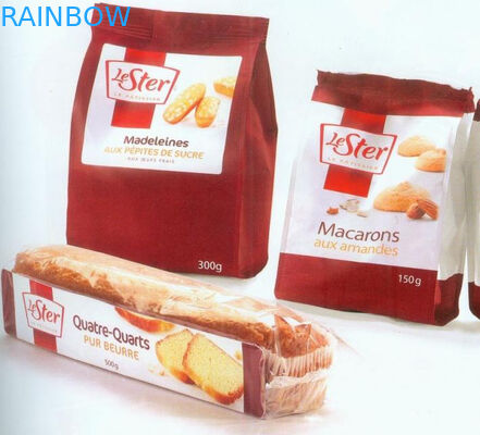 Kantong Kertas Khusus Daur Ulang Pegangan Segel Ganda Untuk Kemasan Roti