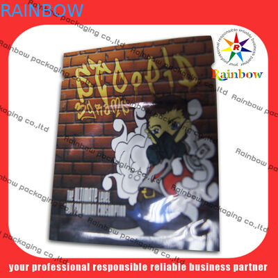 100 Micron Aluminium Foil Bag PET / AL / PE Untuk Paket Herbal Incense