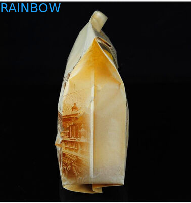 Zipper Brown Kraft Disesuaikan Dengan Mencetak Kantong Kertas Untuk Roti / Kacang