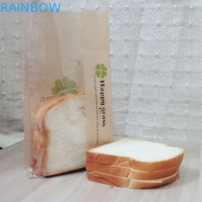 Stand Up Packing Makanan Disesuaikan Kraft Paper Bags Clear Window For Bread