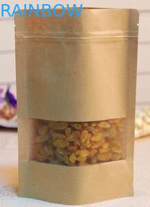 Tas Kertas Khusus Daur Ulang, Stand Up Kraft Paper Packaging Bag