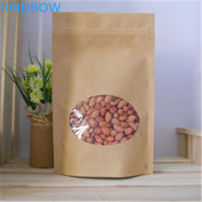 Kantong Kertas Khusus Jendela Jelas, Kantong Kertas Cokelat Ritsleting