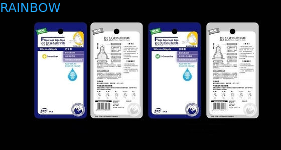 Babys Pacifier Blister Card Kemasan Eropa Tunggu Lubang Putih