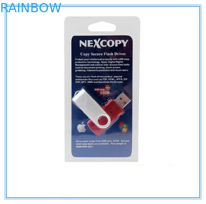 Colorful PVC USB Blister Card Packaging Untuk Tunggal USB Packing