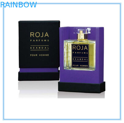 Kertas Seni Kotak Kemasan Parfum Ungu Didaur Ulang Dengan Bawah