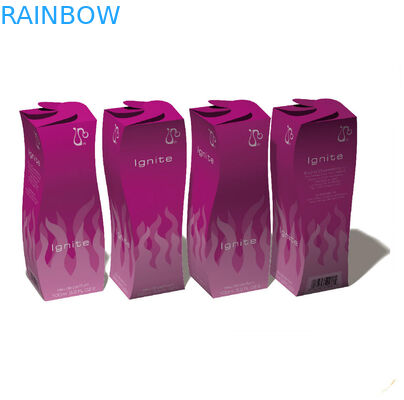 Kotak Kertas Kosmetik Merah Kemasan 350 Gram Kertas Putih Untuk Tampilan