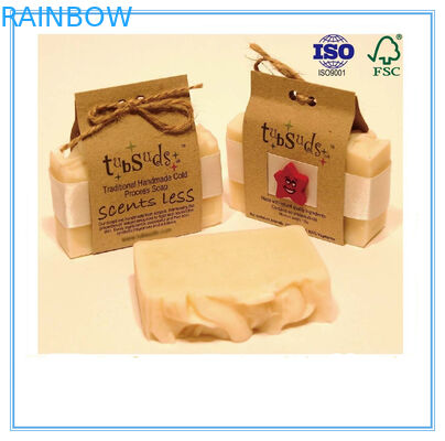 Kotak Kemasan Kertas Sabun Daur Ulang Kustom Dicetak Dengan Tali Penutupan