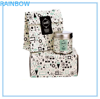 Kemasan Kotak Kertas Mode Lipat Untuk Sabun / Perhiasan Dengan Tutup