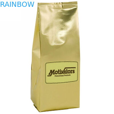 Golden Mylar Ziplock Plastic Bags Packaging Top yang Dapat Didaur Ulang